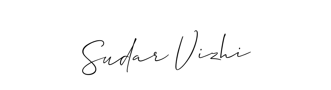 Best and Professional Signature Style for Sudar Vizhi. Allison_Script Best Signature Style Collection. Sudar Vizhi signature style 2 images and pictures png