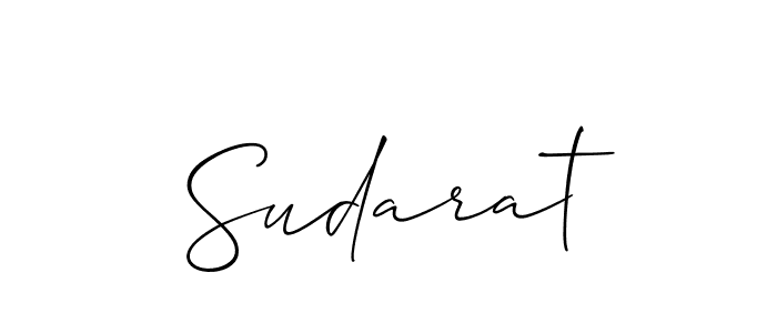 Make a beautiful signature design for name Sudarat. With this signature (Allison_Script) style, you can create a handwritten signature for free. Sudarat signature style 2 images and pictures png
