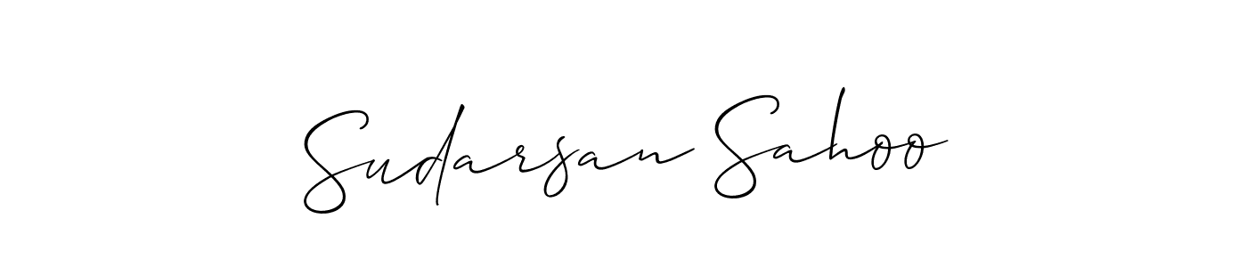 Make a beautiful signature design for name Sudarsan Sahoo. With this signature (Allison_Script) style, you can create a handwritten signature for free. Sudarsan Sahoo signature style 2 images and pictures png