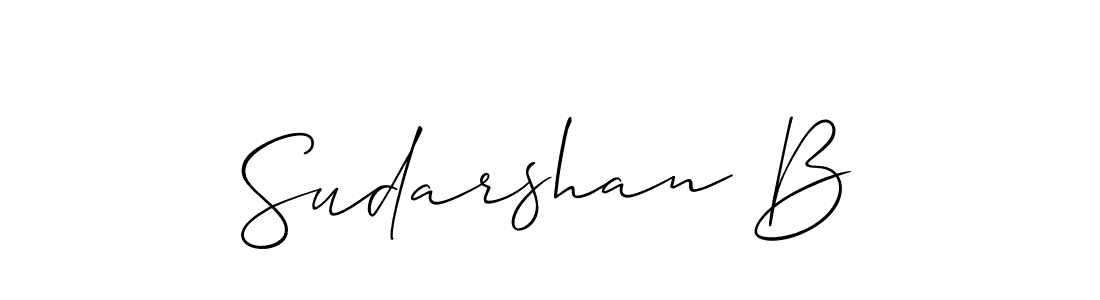 It looks lik you need a new signature style for name Sudarshan B. Design unique handwritten (Allison_Script) signature with our free signature maker in just a few clicks. Sudarshan B signature style 2 images and pictures png
