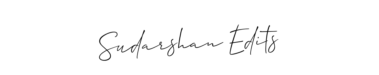 Design your own signature with our free online signature maker. With this signature software, you can create a handwritten (Allison_Script) signature for name Sudarshan Edits. Sudarshan Edits signature style 2 images and pictures png