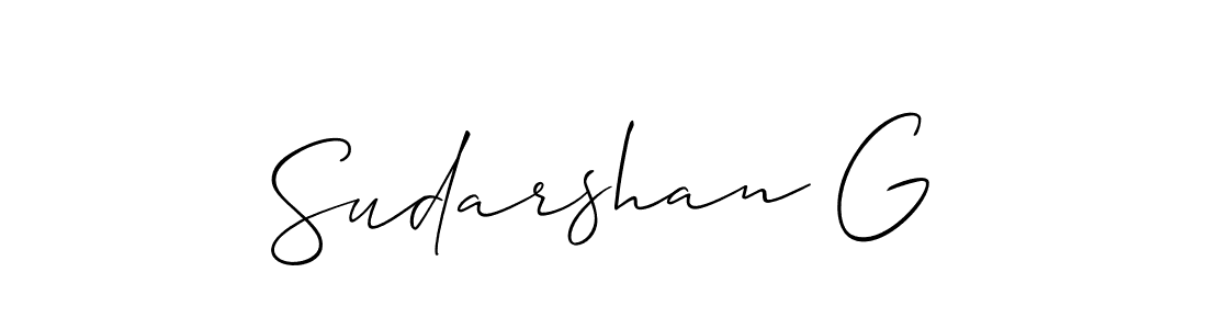 Design your own signature with our free online signature maker. With this signature software, you can create a handwritten (Allison_Script) signature for name Sudarshan G. Sudarshan G signature style 2 images and pictures png