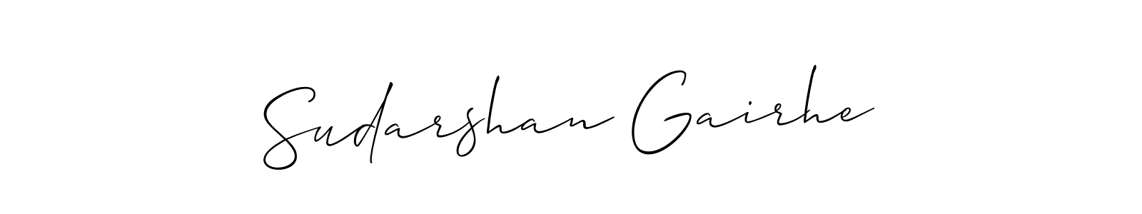 The best way (Allison_Script) to make a short signature is to pick only two or three words in your name. The name Sudarshan Gairhe include a total of six letters. For converting this name. Sudarshan Gairhe signature style 2 images and pictures png