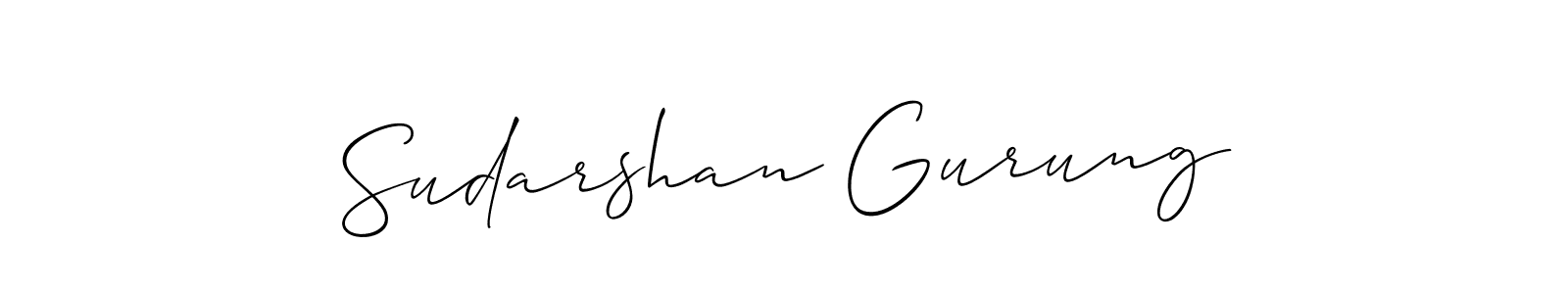 You should practise on your own different ways (Allison_Script) to write your name (Sudarshan Gurung) in signature. don't let someone else do it for you. Sudarshan Gurung signature style 2 images and pictures png