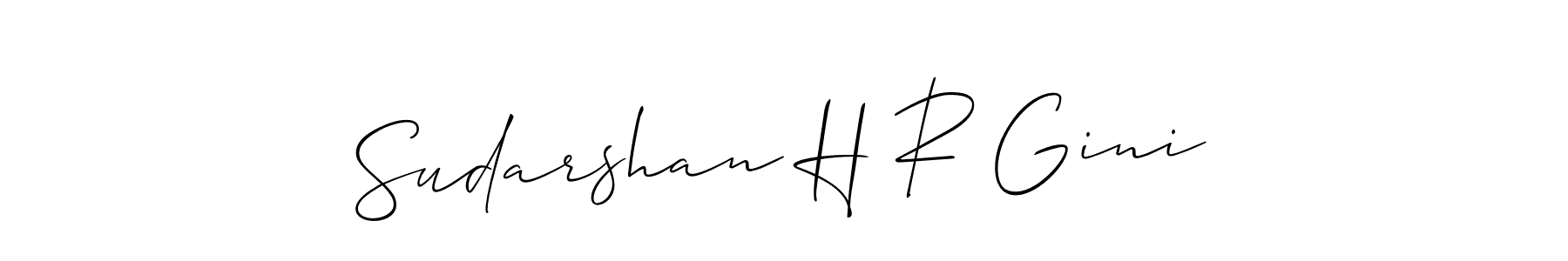 Sudarshan H R Gini stylish signature style. Best Handwritten Sign (Allison_Script) for my name. Handwritten Signature Collection Ideas for my name Sudarshan H R Gini. Sudarshan H R Gini signature style 2 images and pictures png