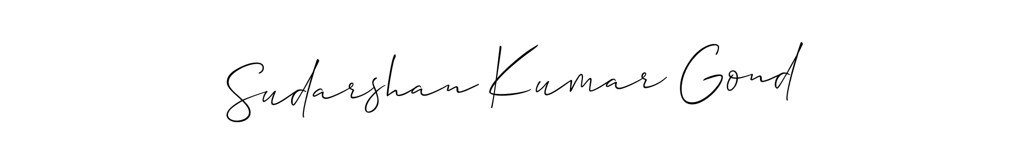 It looks lik you need a new signature style for name Sudarshan Kumar Gond. Design unique handwritten (Allison_Script) signature with our free signature maker in just a few clicks. Sudarshan Kumar Gond signature style 2 images and pictures png