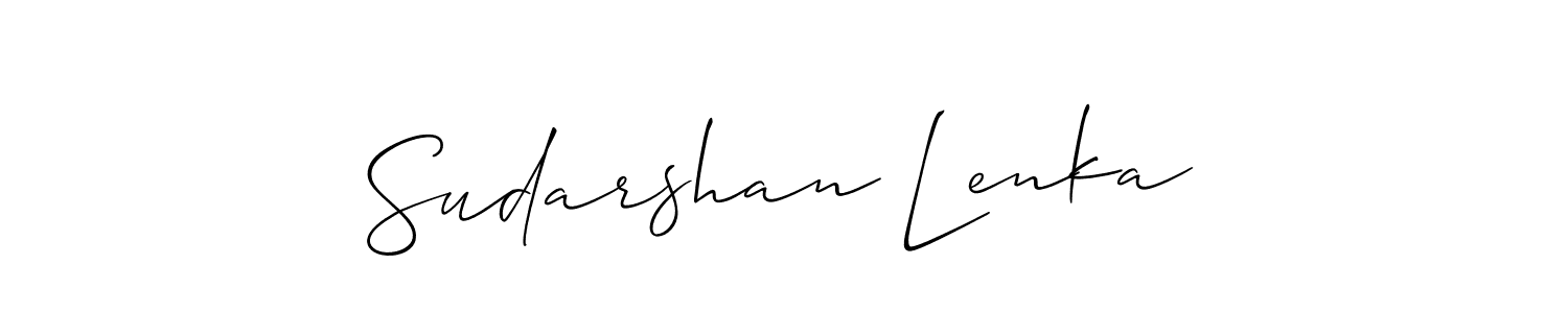 Also we have Sudarshan Lenka name is the best signature style. Create professional handwritten signature collection using Allison_Script autograph style. Sudarshan Lenka signature style 2 images and pictures png