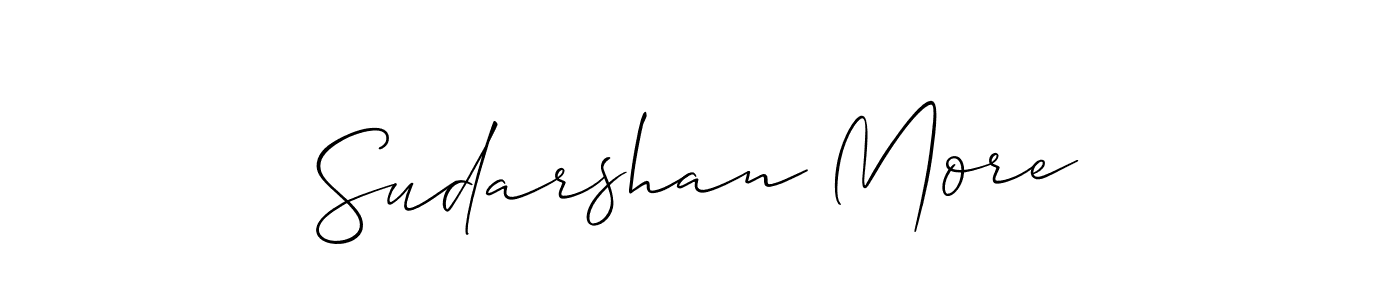 How to make Sudarshan More signature? Allison_Script is a professional autograph style. Create handwritten signature for Sudarshan More name. Sudarshan More signature style 2 images and pictures png