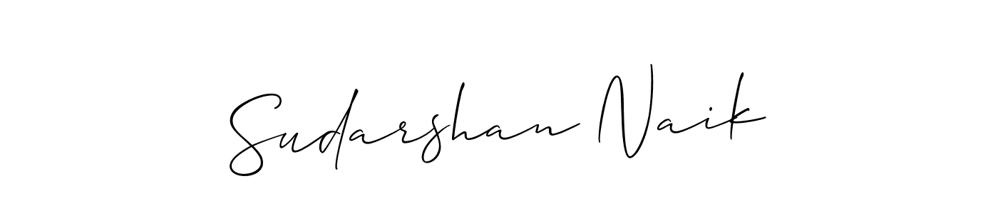 How to Draw Sudarshan Naik signature style? Allison_Script is a latest design signature styles for name Sudarshan Naik. Sudarshan Naik signature style 2 images and pictures png
