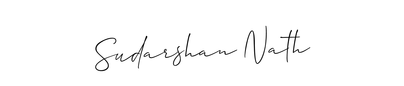 Make a beautiful signature design for name Sudarshan Nath. With this signature (Allison_Script) style, you can create a handwritten signature for free. Sudarshan Nath signature style 2 images and pictures png