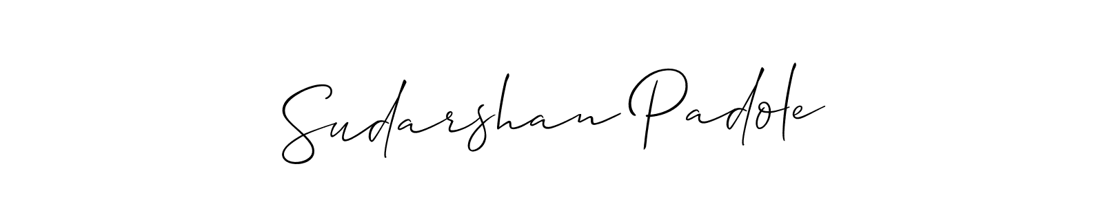 This is the best signature style for the Sudarshan Padole name. Also you like these signature font (Allison_Script). Mix name signature. Sudarshan Padole signature style 2 images and pictures png