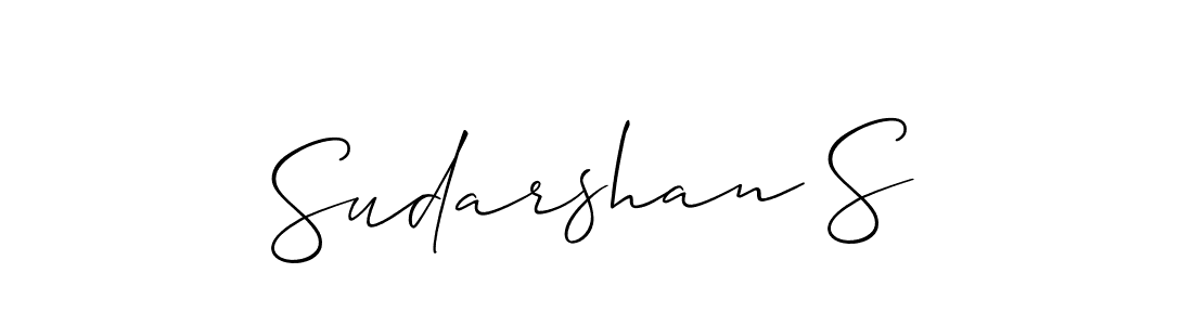 You should practise on your own different ways (Allison_Script) to write your name (Sudarshan S) in signature. don't let someone else do it for you. Sudarshan S signature style 2 images and pictures png