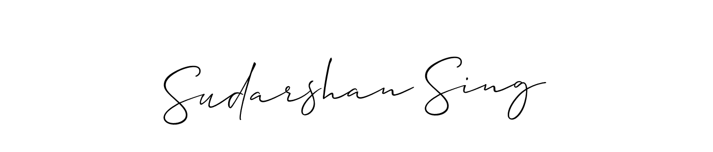 How to make Sudarshan Sing name signature. Use Allison_Script style for creating short signs online. This is the latest handwritten sign. Sudarshan Sing signature style 2 images and pictures png