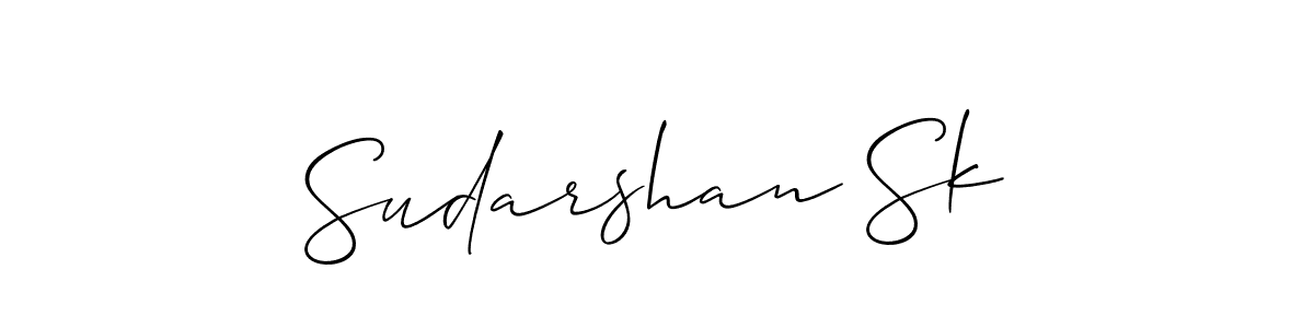 Use a signature maker to create a handwritten signature online. With this signature software, you can design (Allison_Script) your own signature for name Sudarshan Sk. Sudarshan Sk signature style 2 images and pictures png