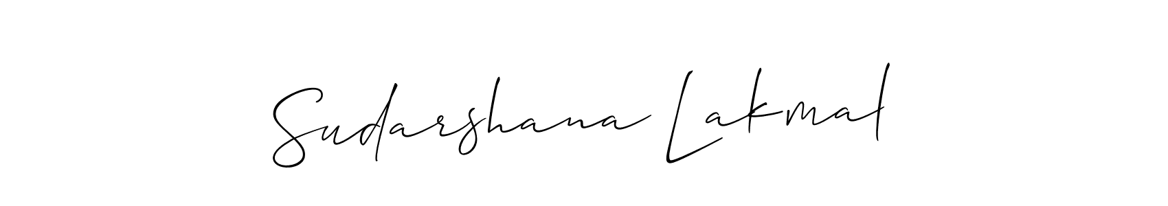 This is the best signature style for the Sudarshana Lakmal name. Also you like these signature font (Allison_Script). Mix name signature. Sudarshana Lakmal signature style 2 images and pictures png