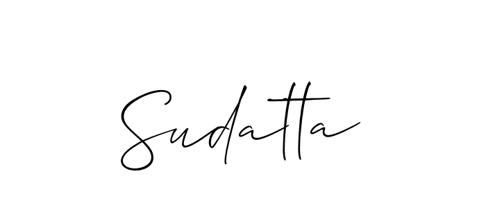 It looks lik you need a new signature style for name Sudatta. Design unique handwritten (Allison_Script) signature with our free signature maker in just a few clicks. Sudatta signature style 2 images and pictures png