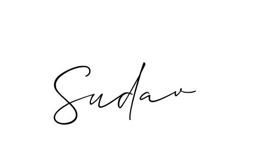 It looks lik you need a new signature style for name Sudav. Design unique handwritten (Allison_Script) signature with our free signature maker in just a few clicks. Sudav signature style 2 images and pictures png