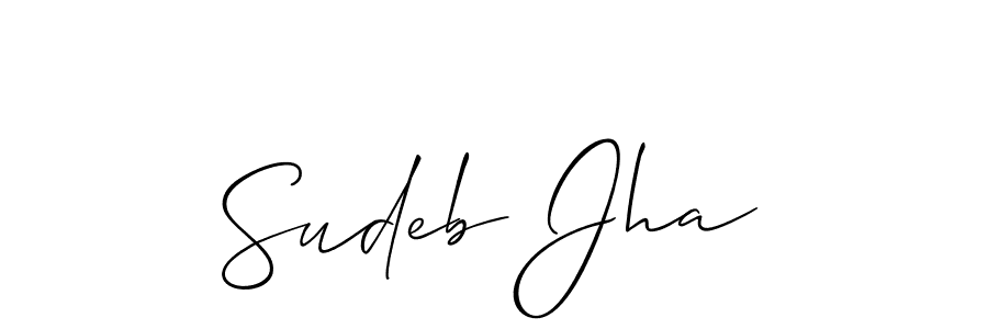 Best and Professional Signature Style for Sudeb Jha. Allison_Script Best Signature Style Collection. Sudeb Jha signature style 2 images and pictures png