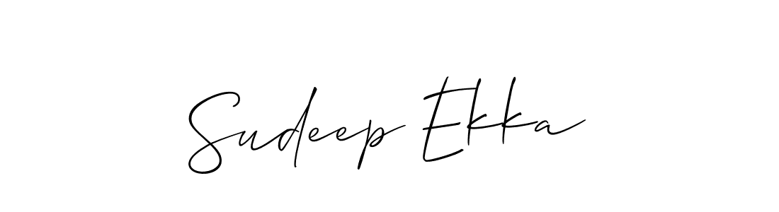 Design your own signature with our free online signature maker. With this signature software, you can create a handwritten (Allison_Script) signature for name Sudeep Ekka. Sudeep Ekka signature style 2 images and pictures png