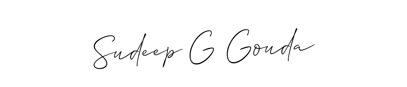 See photos of Sudeep G Gouda official signature by Spectra . Check more albums & portfolios. Read reviews & check more about Allison_Script font. Sudeep G Gouda signature style 2 images and pictures png