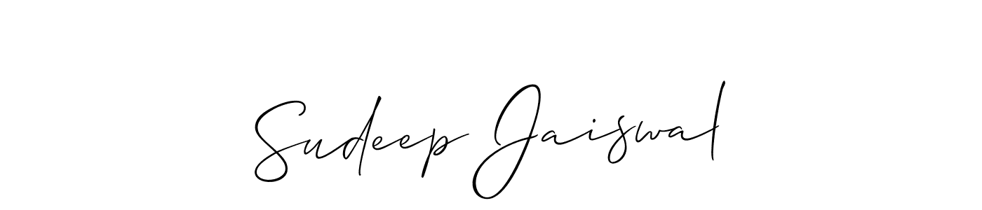 How to Draw Sudeep Jaiswal signature style? Allison_Script is a latest design signature styles for name Sudeep Jaiswal. Sudeep Jaiswal signature style 2 images and pictures png