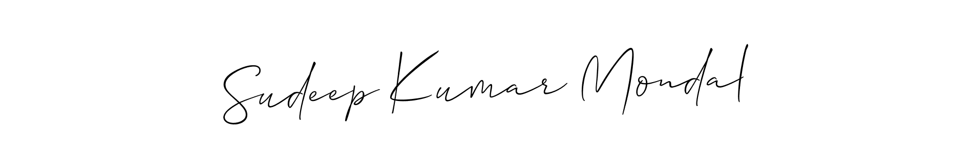 How to make Sudeep Kumar Mondal signature? Allison_Script is a professional autograph style. Create handwritten signature for Sudeep Kumar Mondal name. Sudeep Kumar Mondal signature style 2 images and pictures png