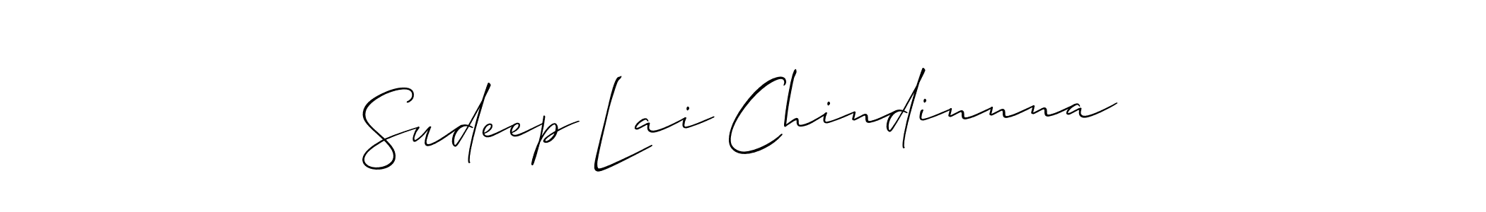 How to make Sudeep Lai Chindinnna name signature. Use Allison_Script style for creating short signs online. This is the latest handwritten sign. Sudeep Lai Chindinnna signature style 2 images and pictures png