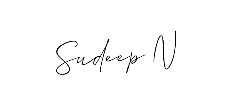 Make a beautiful signature design for name Sudeep N. Use this online signature maker to create a handwritten signature for free. Sudeep N signature style 2 images and pictures png