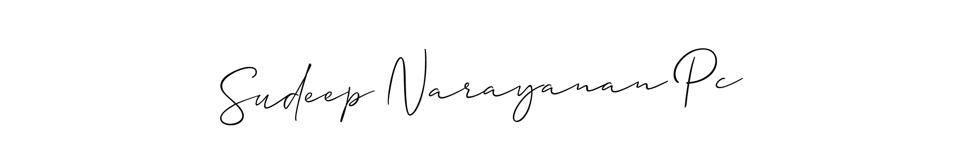 Once you've used our free online signature maker to create your best signature Allison_Script style, it's time to enjoy all of the benefits that Sudeep Narayanan Pc name signing documents. Sudeep Narayanan Pc signature style 2 images and pictures png