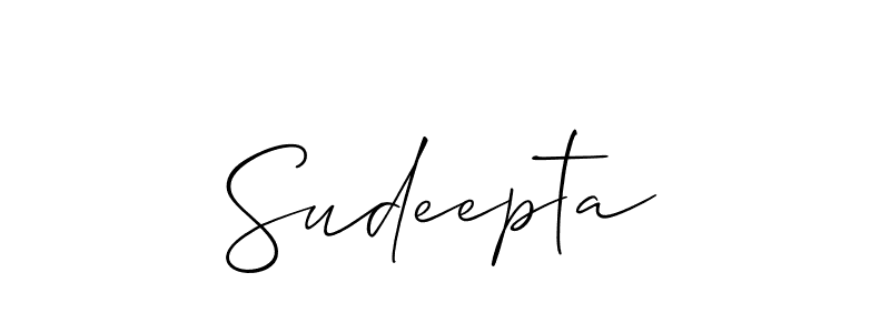 Sudeepta stylish signature style. Best Handwritten Sign (Allison_Script) for my name. Handwritten Signature Collection Ideas for my name Sudeepta. Sudeepta signature style 2 images and pictures png