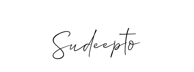 How to make Sudeepto signature? Allison_Script is a professional autograph style. Create handwritten signature for Sudeepto name. Sudeepto signature style 2 images and pictures png