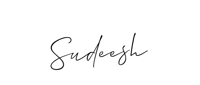 Allison_Script is a professional signature style that is perfect for those who want to add a touch of class to their signature. It is also a great choice for those who want to make their signature more unique. Get Sudeesh name to fancy signature for free. Sudeesh signature style 2 images and pictures png