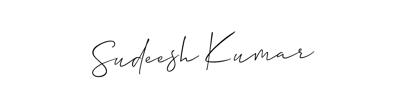 Also we have Sudeesh Kumar name is the best signature style. Create professional handwritten signature collection using Allison_Script autograph style. Sudeesh Kumar signature style 2 images and pictures png