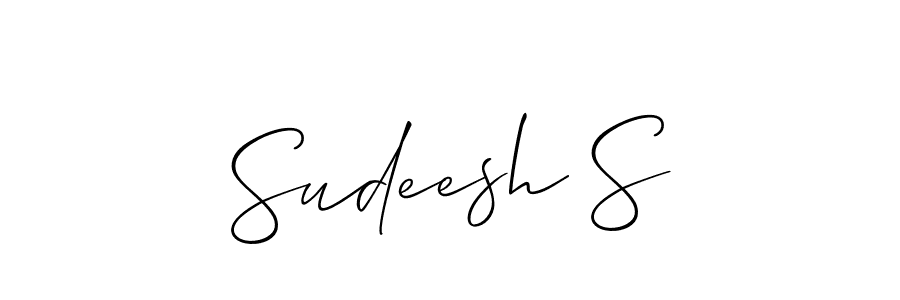 See photos of Sudeesh S official signature by Spectra . Check more albums & portfolios. Read reviews & check more about Allison_Script font. Sudeesh S signature style 2 images and pictures png