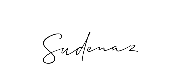 Make a beautiful signature design for name Sudenaz. With this signature (Allison_Script) style, you can create a handwritten signature for free. Sudenaz signature style 2 images and pictures png