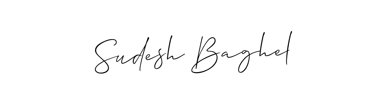 Allison_Script is a professional signature style that is perfect for those who want to add a touch of class to their signature. It is also a great choice for those who want to make their signature more unique. Get Sudesh Baghel name to fancy signature for free. Sudesh Baghel signature style 2 images and pictures png