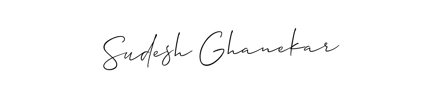 Design your own signature with our free online signature maker. With this signature software, you can create a handwritten (Allison_Script) signature for name Sudesh Ghanekar. Sudesh Ghanekar signature style 2 images and pictures png