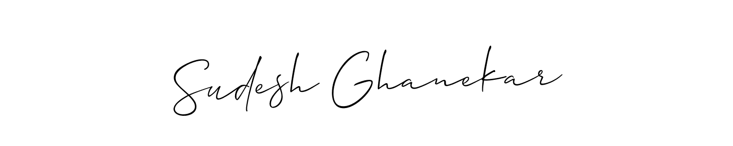 Design your own signature with our free online signature maker. With this signature software, you can create a handwritten (Allison_Script) signature for name Sudesh Ghanekar. Sudesh Ghanekar signature style 2 images and pictures png