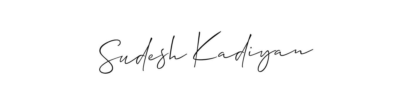 Make a beautiful signature design for name Sudesh Kadiyan. Use this online signature maker to create a handwritten signature for free. Sudesh Kadiyan signature style 2 images and pictures png