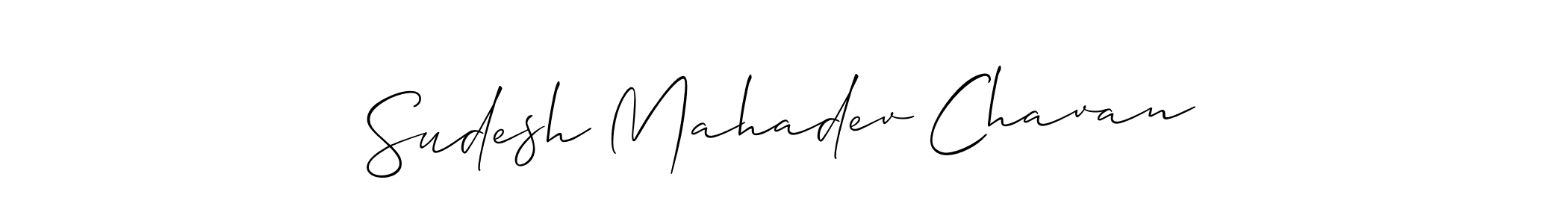 Make a short Sudesh Mahadev Chavan signature style. Manage your documents anywhere anytime using Allison_Script. Create and add eSignatures, submit forms, share and send files easily. Sudesh Mahadev Chavan signature style 2 images and pictures png