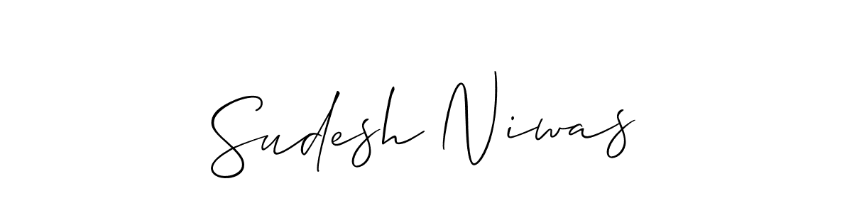 How to make Sudesh Niwas signature? Allison_Script is a professional autograph style. Create handwritten signature for Sudesh Niwas name. Sudesh Niwas signature style 2 images and pictures png