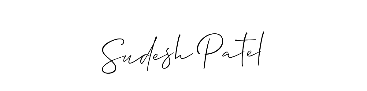This is the best signature style for the Sudesh Patel name. Also you like these signature font (Allison_Script). Mix name signature. Sudesh Patel signature style 2 images and pictures png