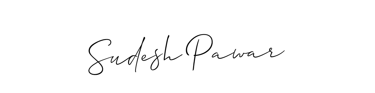 It looks lik you need a new signature style for name Sudesh Pawar. Design unique handwritten (Allison_Script) signature with our free signature maker in just a few clicks. Sudesh Pawar signature style 2 images and pictures png