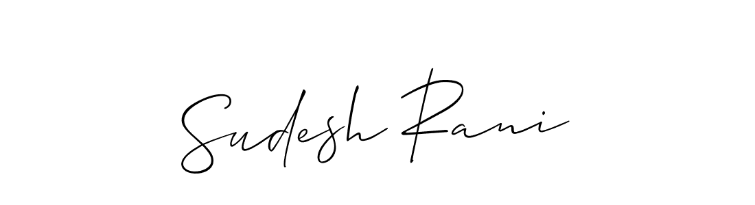 Sudesh Rani stylish signature style. Best Handwritten Sign (Allison_Script) for my name. Handwritten Signature Collection Ideas for my name Sudesh Rani. Sudesh Rani signature style 2 images and pictures png