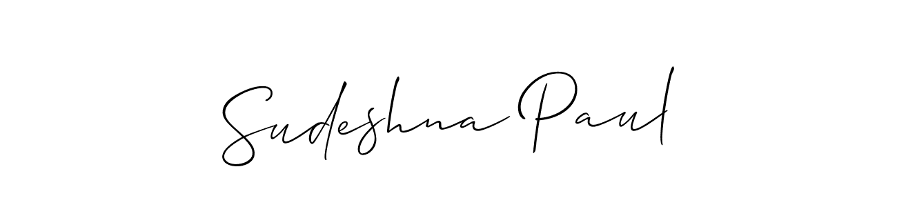 Also we have Sudeshna Paul name is the best signature style. Create professional handwritten signature collection using Allison_Script autograph style. Sudeshna Paul signature style 2 images and pictures png