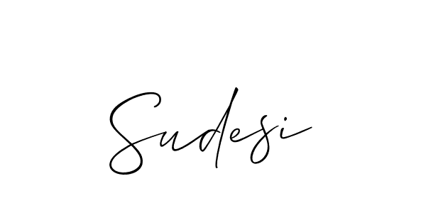 Also You can easily find your signature by using the search form. We will create Sudesi name handwritten signature images for you free of cost using Allison_Script sign style. Sudesi signature style 2 images and pictures png