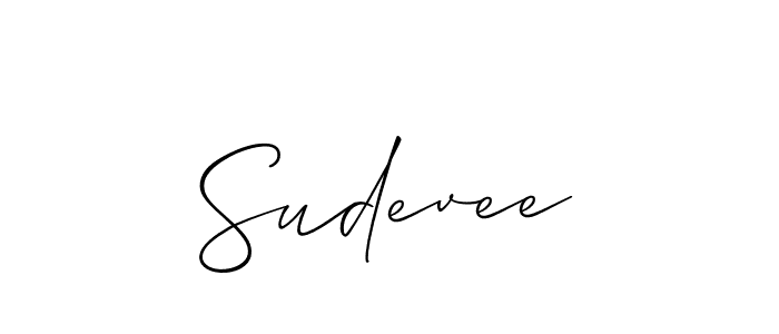 It looks lik you need a new signature style for name Sudevee. Design unique handwritten (Allison_Script) signature with our free signature maker in just a few clicks. Sudevee signature style 2 images and pictures png