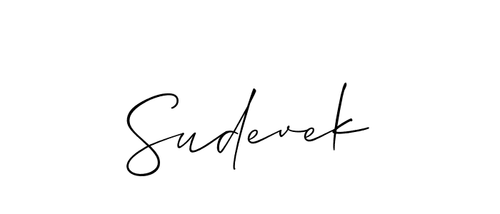 Also You can easily find your signature by using the search form. We will create Sudevek name handwritten signature images for you free of cost using Allison_Script sign style. Sudevek signature style 2 images and pictures png