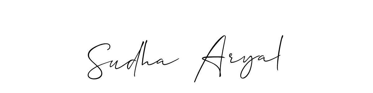Here are the top 10 professional signature styles for the name Sudha  Aryal. These are the best autograph styles you can use for your name. Sudha  Aryal signature style 2 images and pictures png