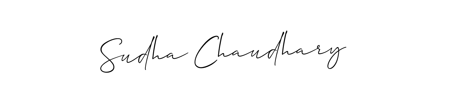 This is the best signature style for the Sudha Chaudhary name. Also you like these signature font (Allison_Script). Mix name signature. Sudha Chaudhary signature style 2 images and pictures png